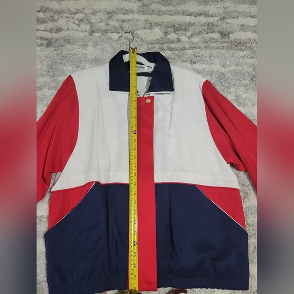 Alfred Dunner Red, White, and Blue Colorblock Jacket - Picture 7 of 10
